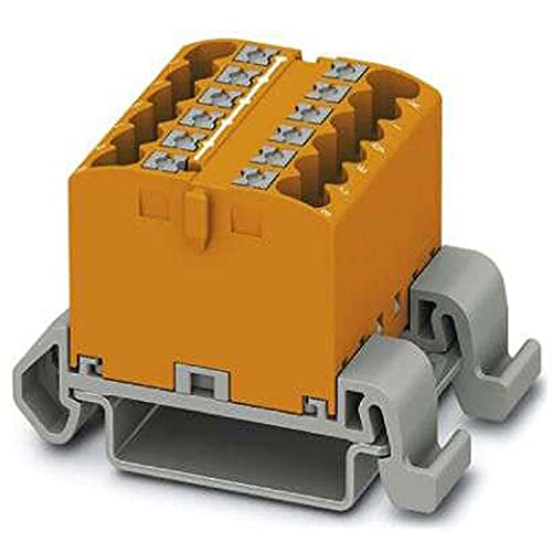 PHOENIX CONTACT PTFIX 12X2,5-NS35A OG Verteilerblock, Block mit waagerechter Ausrichtung, 690 V, 24 A, Anzahl der Anschlüsse 12, Querschnitt 0,14 mm²-4 mm², AWG 26-12, Breite 31,5 mm, Orange, 8 Stück PHOENIX CONTACT PTFIX 12X2,5-NS35A OG Verteilerblock, Block mit waagerechter Ausrichtung, 690 V, 24 A, Anzahl der Anschlüsse 12, Querschnitt 0,14 mm²-4 mm², AWG 26-12, Breite 31,5 mm, Orange, 8 Stück von PHOENIX CONTACT