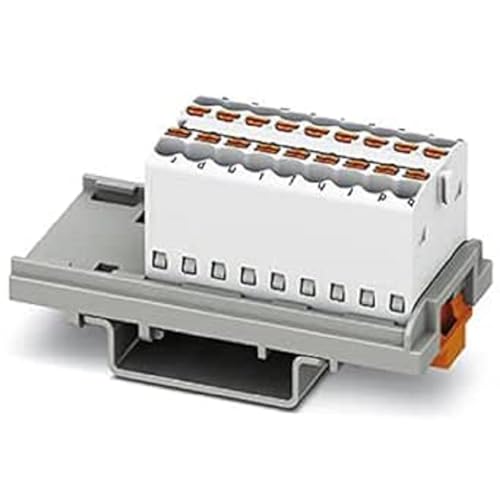 PHOENIX CONTACT PTFIX 18X1.5-NS35 WH Verteilerblock, Intern Gebrückt, 500V Nennspannung, 17.5A Nennstrom, 18 Anzahl der Anschlüsse, 0.14 mm²-2.5mm² Querschnitt, 21.6 mm Breite, Weiß, 20 Stück von PHOENIX CONTACT