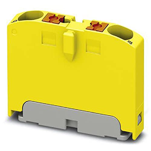PHOENIX CONTACT PTFIX 2X2.5 YE Verteilerblock, 0.14 mm² - 4 mm² Querschnitt, 5.2mm Breite, 21.7mm Höhe, 2 Anzahl der Anschlüsse, Gelb, 50 Stück von PHOENIX CONTACT