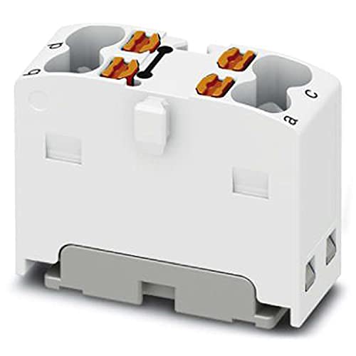 PHOENIX CONTACT PTFIX 4X1.5 WH Verteilerblock, Intern Gebrückt, Passende Steckbrücken Siehe Zubehör, 450V Nennspannung, 17.5A Nennstrom, 4 Anzahl der Anschlüsse, 0.14-2.5mm² Querschnitt, 30 Stk von PHOENIX CONTACT