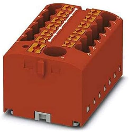 PHOENIX CONTACT PTFIX 6/12X2,5 RD Verteilerblock, Grundklemme mit Einspeisung, 450 V, 24 A, Anzahl der Anschlüsse 13, Querschnitt 0,14 mm²-4 mm², AWG 26-12, Breite 41 mm, Höhe 21,7 mm, Rot, 8 Stück PHOENIX CONTACT PTFIX 6/12X2,5 RD Verteilerblock, Grundklemme mit Einspeisung, 450 V, 24 A, Anzahl der Anschlüsse 13, Querschnitt 0,14 mm²-4 mm², AWG 26-12, Breite 41 mm, Höhe 21,7 mm, Rot, 8 Stück von PHOENIX CONTACT