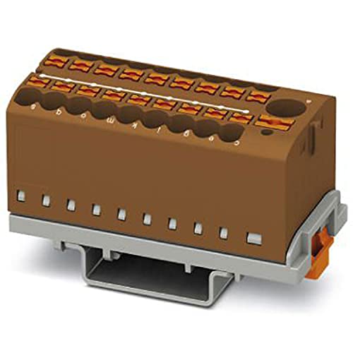 PHOENIX CONTACT PTFIX 6/18X2,5-NS35 BN Verteilerblock, Block mit senkrechter Ausrichtung und integrierter Einspeisung, 690 V, 24 A, Anzahl der Anschlüsse 19, Querschnitt 0,14 mm²-4 mm², 8 Stück PHOENIX CONTACT PTFIX 6/18X2,5-NS35 BN Verteilerblock, Block mit senkrechter Ausrichtung und integrierter Einspeisung, 690 V, 24 A, Anzahl der Anschlüsse 19, Querschnitt 0,14 mm²-4 mm², 8 Stück von PHOENIX CONTACT