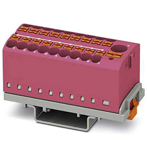 PHOENIX CONTACT PTFIX 6/18X2,5-NS35 PK Verteilerblock, Block mit senkrechter Ausrichtung und integrierter Einspeisung, 690 V, 24 A, Anzahl der Anschlüsse 19, Querschnitt 0,14 mm²-4 mm², 8 Stück von PHOENIX CONTACT