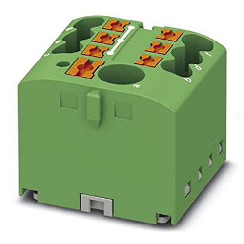 PHOENIX CONTACT PTFIX 6/6X2,5 GN Verteilerblock, Grundklemme mit Einspeisung, 450 V, 24 A, Anzahl der Anschlüsse 7, Querschnitt 0,14 mm²-4 mm², AWG: 26-12, Breite 25,6 mm, Höhe 21,7 mm, Grün, 10 Stück PHOENIX CONTACT PTFIX 6/6X2,5 GN Verteilerblock, Grundklemme mit Einspeisung, 450 V, 24 A, Anzahl der Anschlüsse 7, Querschnitt 0,14 mm²-4 mm², AWG: 26-12, Breite 25,6 mm, Höhe 21,7 mm, Grün, 10 Stück von PHOENIX CONTACT
