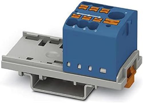 PHOENIX CONTACT PTFIX 6/6X2,5-NS35 BU Verteilerblock, Block mit senkrechter Ausrichtung und integrierter Einspeisung, 690 V, 24 A, Anzahl der Anschlüsse 7, Querschnitt 0,14 mm²-4 mm², 10 Stück von PHOENIX CONTACT