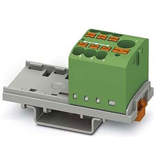 PHOENIX CONTACT PTFIX 6/6X2,5-NS35 GN Verteilerblock, Block mit senkrechter Ausrichtung und integrierter Einspeisung, 690 V, 24 A, Anzahl der Anschlüsse 7, Querschnitt 0,14 mm²-4 mm², 10 Stück von PHOENIX CONTACT