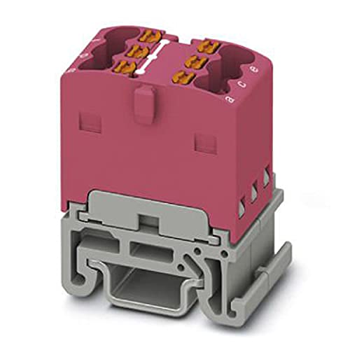 PHOENIX CONTACT PTFIX 6X1,5-NS15A PK Verteilerblock, Intern Gebrückt, 500 V, 17,5 A, Anzahl der Anschlüsse 6, Querschnitt 0,14 mm²-2,5 mm², AWG: 26-14, Breite 12,5 mm, Pink, Montageart NS 15, 20 Stück PHOENIX CONTACT PTFIX 6X1,5-NS15A PK Verteilerblock, Intern Gebrückt, 500 V, 17,5 A, Anzahl der Anschlüsse 6, Querschnitt 0,14 mm²-2,5 mm², AWG: 26-14, Breite 12,5 mm, Pink, Montageart NS 15, 20 Stück von PHOENIX CONTACT