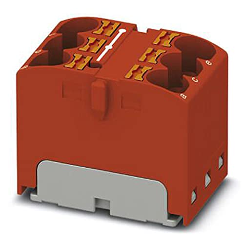 PHOENIX CONTACT PTFIX 6X4-G RD Verteilerblock, Intern Gebrückt, 450 V, 32 A, Anzahl der Anschlüsse 6, Querschnitt 0,2 mm²-6 mm², AWG: 24-10, Breite 18,5 mm, Höhe 22,7 mm, Rot, 10 Stück PHOENIX CONTACT PTFIX 6X4-G RD Verteilerblock, Intern Gebrückt, 450 V, 32 A, Anzahl der Anschlüsse 6, Querschnitt 0,2 mm²-6 mm², AWG: 24-10, Breite 18,5 mm, Höhe 22,7 mm, Rot, 10 Stück von PHOENIX CONTACT