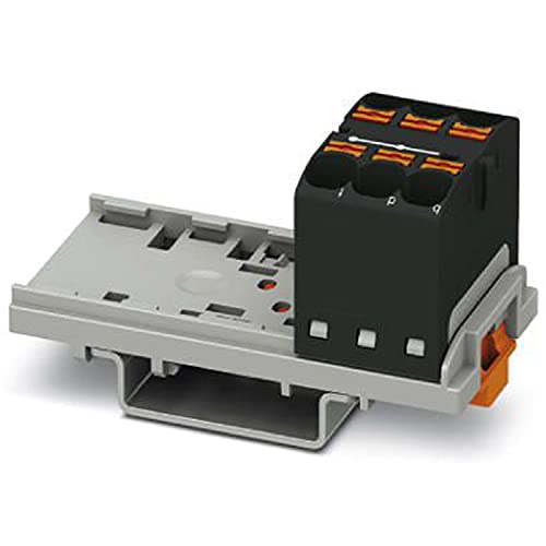 PHOENIX CONTACT PTFIX 6X4-NS35 BK Verteilerblock, Block mit senkrechter Ausrichtung, 800 V, 32 A, Anzahl der Anschlüsse 6, Querschnitt 0,2 mm²-6 mm², AWG: 24-10, Breite 28,6 mm, Schwarz, 8 Stück PHOENIX CONTACT PTFIX 6X4-NS35 BK Verteilerblock, Block mit senkrechter Ausrichtung, 800 V, 32 A, Anzahl der Anschlüsse 6, Querschnitt 0,2 mm²-6 mm², AWG: 24-10, Breite 28,6 mm, Schwarz, 8 Stück von PHOENIX CONTACT