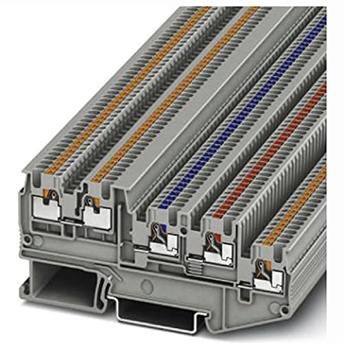 PHOENIX CONTACT PTIO 1,5/S/4 Initiatoren-/Aktorenklemme, 250 V, 13,5 A, Anzahl der Anschlüsse 5, Querschnitt 0,14 mm²-1,5 mm², AWG 26-14, Breite 3,5 mm, Höhe 40 mm, Grau, 50 Stück PHOENIX CONTACT PTIO 1,5/S/4 Initiatoren-/Aktorenklemme, 250 V, 13,5 A, Anzahl der Anschlüsse 5, Querschnitt 0,14 mm²-1,5 mm², AWG 26-14, Breite 3,5 mm, Höhe 40 mm, Grau, 50 Stück von PHOENIX CONTACT
