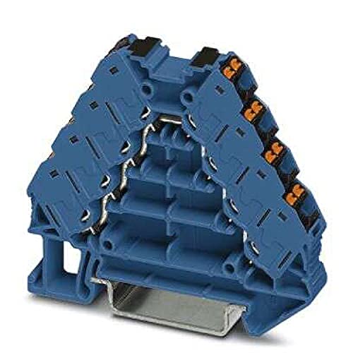 PHOENIX CONTACT PTRV 4-PV BU/BK Potenzialverteiler, Blau, 16 Anschlüsse, Schwarz Anschlusselemente, 17.5 A Nennstrom, 0.14 mm² - 2.5 mm² Querschnitt, 2 Polzahl, 8.3 mm Breite, 64 mm Länge, 10 Stück PHOENIX CONTACT PTRV 4-PV BU/BK Potenzialverteiler, Blau, 16 Anschlüsse, Schwarz Anschlusselemente, 17.5 A Nennstrom, 0.14 mm² - 2.5 mm² Querschnitt, 2 Polzahl, 8.3 mm Breite, 64 mm Länge, 10 Stück von PHOENIX CONTACT