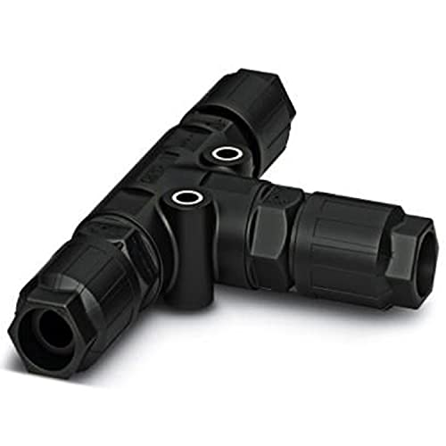 PHOENIX CONTACT QPD T 3PE1.5 3X4-9 BK T-Verteiler, 3+PE Polzahl, 0.5mm²-1.5mm² Anschlussquerschnitt, 690V, 17.5A, 5mm-9.5mm Kabeldurchmesserbereich, Schwarz von PHOENIX CONTACT