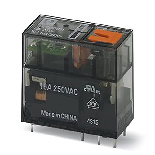 PHOENIX CONTACT REL-MR-24AC/21HC/MS Steckbares Miniaturrelais mit Leistungskontakt, 1 Wechsler, Prüftaste, Mechanische Schaltstellungsanzeige, Status-LED, 24 V AC Eingangsspannung, 10 Stück PHOENIX CONTACT REL-MR-24AC/21HC/MS Steckbares Miniaturrelais mit Leistungskontakt, 1 Wechsler, Prüftaste, Mechanische Schaltstellungsanzeige, Status-LED, 24 V AC Eingangsspannung, 10 Stück von PHOENIX CONTACT