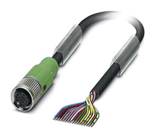 PHOENIX CONTACT SAC-17P-1.5-PUR/FS SCO Sensor-/Aktor-Kabel, 1.5m Kabellänge, 17 Polig, Schwarz von PHOENIX CONTACT