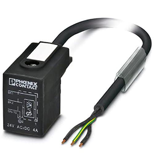 PHOENIX CONTACT SAC-3P-10.0-PVC/B-1L-V Sensor/Aktor Kabel, 3-Polig, 10m Kabellänge, 363.100g, Schwarz von PHOENIX CONTACT