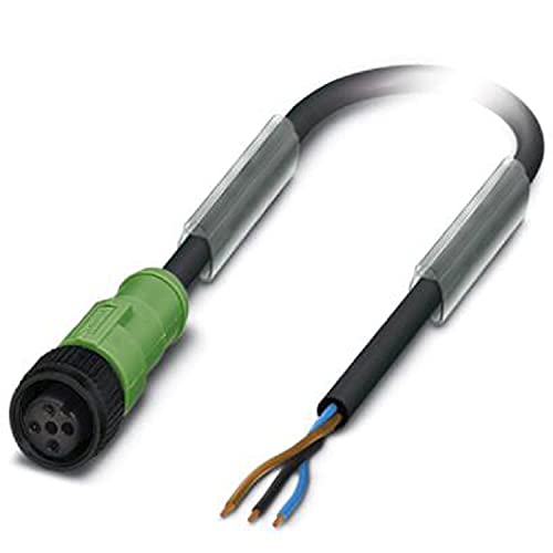 PHOENIX CONTACT SAC-3P-3.0-PUR/M12FS P Sensor/Aktor-Kabel, 3 Polig, 3m Kabellänge, 69.100g, Schwarzgrau von PHOENIX CONTACT