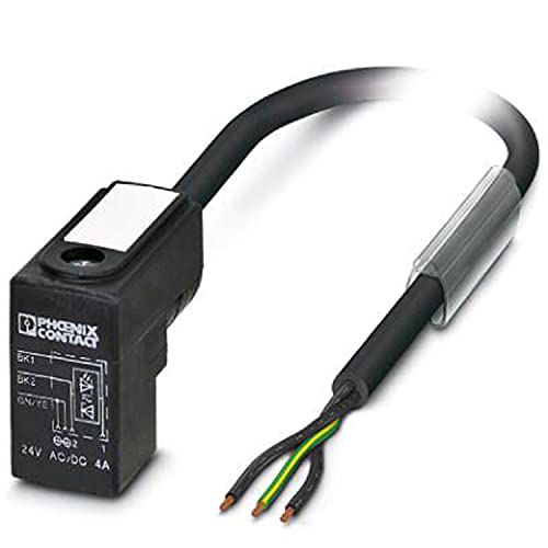 PHOENIX CONTACT SAC-3P-3.0-PVC/CI-1L-Z Sensor/Aktor Kabel, 3-Polig, 3m Kabellänge, 119.000g, Schwarz von PHOENIX CONTACT