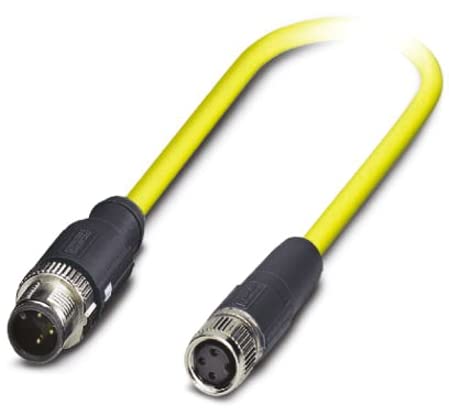 PHOENIX CONTACT SAC-3P-MS/0.5-542/M8FSSH SCOBK Sensor/Aktor-Kabel, 3 Polig, Geschirmt, 0.5 m Kabellänge, Gelb von PHOENIX CONTACT