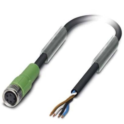 PHOENIX CONTACT SAC-4P-5.0-PVC/M 8FS Sensor/Aktor-Kabel, 4 Polig, M8 Buchse Gerade, 5m Kabellänge, Schwarz von PHOENIX CONTACT