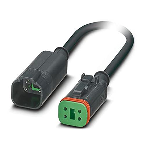 PHOENIX CONTACT SAC-4P-DTMS/0.3-PUR/DTFS Sensor/Aktor Kabel, 4-Polig, 0.3m Kabellänge, Schwarzgrau von PHOENIX CONTACT