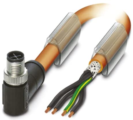 PHOENIX CONTACT SAC-4P-M12MRS/3.0-PUR PE SH Powerleitung, 4-Polig, 3m Kabellänge, für Wechselstrom bis 12A/690V, S Kodierung, Orange PHOENIX CONTACT SAC-4P-M12MRS/3.0-PUR PE SH Powerleitung, 4-Polig, 3m Kabellänge, für Wechselstrom bis 12A/690V, S Kodierung, Orange von PHOENIX CONTACT