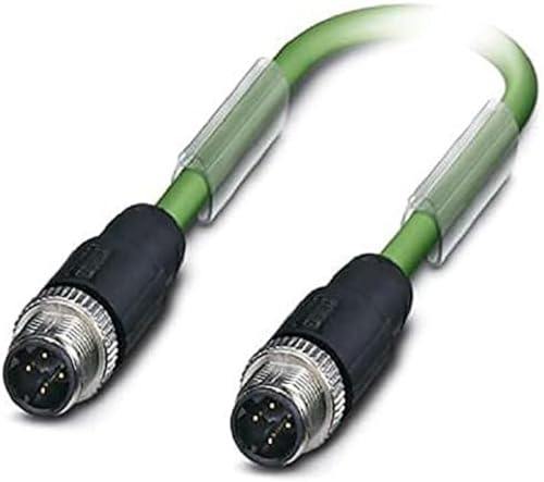 PHOENIX CONTACT SAC-4P-M12MSD/0.5-933/M12MSD Bussystem Kabel, Profinet circaT5, 4 Polig, Geschirmt, Stecker Gerade M12, D Kodierung, 0.5m Kabellänge, Grün von PHOENIX CONTACT