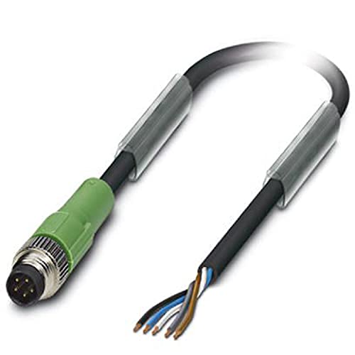 PHOENIX CONTACT SAC-5P-M 8MSB10.0-115 sensoractuator cable, 5-pin, RAL 7021, coding B, 10m cable length, 282.100g, black-gray PHOENIX CONTACT SAC-5P-M 8MSB10.0-115 sensoractuator cable, 5-pin, RAL 7021, coding B, 10m cable length, 282.100g, black-gray von PHOENIX CONTACT