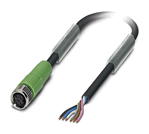 PHOENIX CONTACT SAC-6P-3.0-PUR/M 8FS Sensor/Aktor-Kabel, 6 Polig, Freies Leitungsende, 3m Kabellänge, Kabellänge, Schwarzgrau von PHOENIX CONTACT