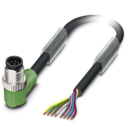 PHOENIX CONTACT SAC-8P-M12MR/1.5-PVC Sensor/Aktor Kabel, 8-Polig, A Kodierung, 1.5m Kabellänge, Schwarz von PHOENIX CONTACT
