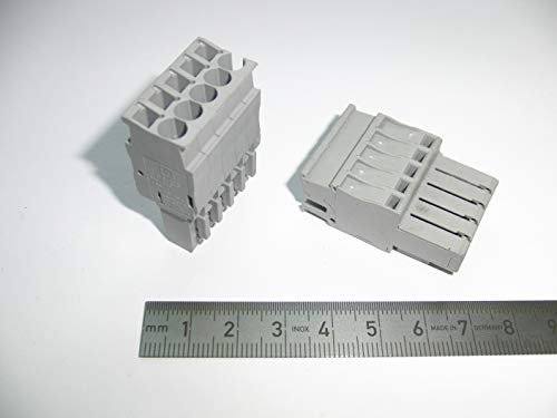 PHOENIX CONTACT SP 2,5/5 Stecker, 2,5 mm² Nennquerschnitt, 5 Polzahl, 5,2 mm Rastermaß, Grau, 50 Stück PHOENIX CONTACT SP 2,5/5 Stecker, 2,5 mm² Nennquerschnitt, 5 Polzahl, 5,2 mm Rastermaß, Grau, 50 Stück von PHOENIX CONTACT