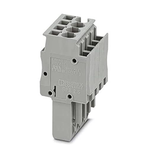 PHOENIX CONTACT SPB 2,5/4 Stecker, 2,5 mm² Nennquerschnitt, 4 Polzahl, 5,2 mm Rastermaß, Grau, 50 Stück PHOENIX CONTACT SPB 2,5/4 Stecker, 2,5 mm² Nennquerschnitt, 4 Polzahl, 5,2 mm Rastermaß, Grau, 50 Stück von PHOENIX CONTACT
