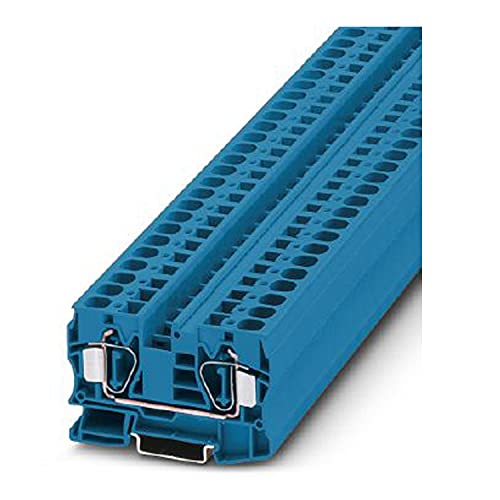 PHOENIX CONTACT ST 16 BU Durchgangsklemme, 16 mm² Nennquerschnitt, 2 Anschlüsse, Blau, 50 Stück PHOENIX CONTACT ST 16 BU Durchgangsklemme, 16 mm² Nennquerschnitt, 2 Anschlüsse, Blau, 50 Stück von PHOENIX CONTACT