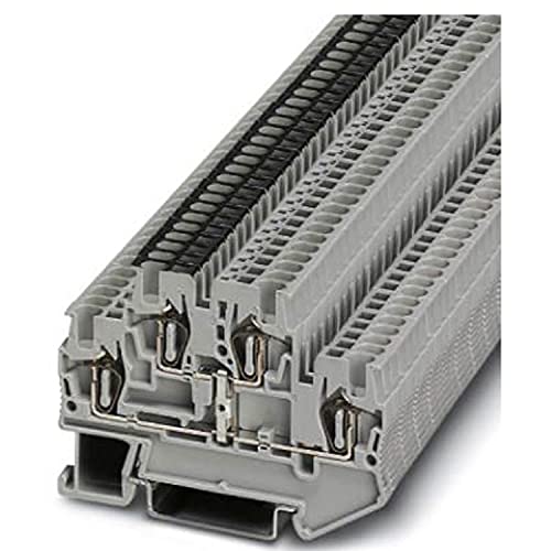 PHOENIX CONTACT STTB 1,5-PV Doppelstock-Zugfederklemme mit Potenzialverbinder, 1,5 mm² Nennquerschnitt, 4 Anschlüsse, Grau, 50 Stück PHOENIX CONTACT STTB 1,5-PV Doppelstock-Zugfederklemme mit Potenzialverbinder, 1,5 mm² Nennquerschnitt, 4 Anschlüsse, Grau, 50 Stück von PHOENIX CONTACT