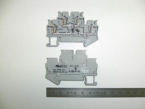 PHOENIX CONTACT STTB 2,5-2DIO/O-UL/O-UR Bauelementreihenklemme mit Integrierter Diode, 2,5 mm² Nennquerschnitt, 4 Anschlüsse, Grau, 50 Stück PHOENIX CONTACT STTB 2,5-2DIO/O-UL/O-UR Bauelementreihenklemme mit Integrierter Diode, 2,5 mm² Nennquerschnitt, 4 Anschlüsse, Grau, 50 Stück von PHOENIX CONTACT