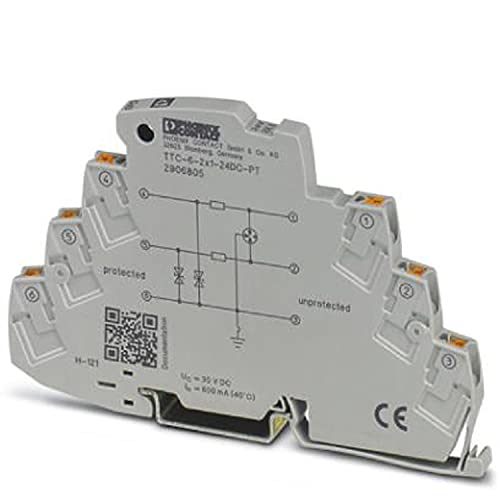 PHOENIX CONTACT TTC-6-2X1-24DC-PT Überspannungsschutz für zwei Signaladern mit Gemeinsamem Bezugspotenzial, z. B Digital IN/OUT PHOENIX CONTACT TTC-6-2X1-24DC-PT Überspannungsschutz für zwei Signaladern mit Gemeinsamem Bezugspotenzial, z. B Digital IN/OUT von PHOENIX CONTACT