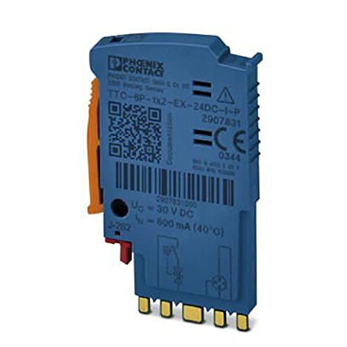 PHOENIX CONTACT TTC-6P-1X2-EX-24DC-I-P Überspannungsschutzstecker mit Integrierter Statusanzeige am Modul für einen 2-adrige Erdpotenzialfrei betriebene Ex-i-Signalkreise, 24 V DC von PHOENIX CONTACT