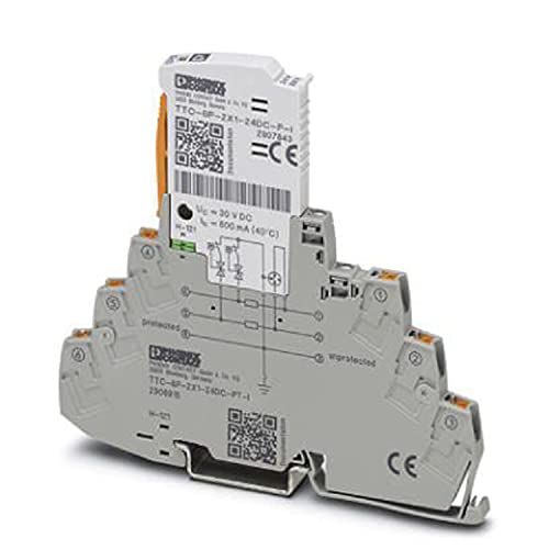 PHOENIX CONTACT TTC-6P-2X1-24DC-PT-I Überspannungsschutz, Bestehend aus Schutzstecker & Basiselement, mit Integrierter Statusanzeige für zwei Signaladern mit Gemeinsamem Bezugspotenzial PHOENIX CONTACT TTC-6P-2X1-24DC-PT-I Überspannungsschutz, Bestehend aus Schutzstecker & Basiselement, mit Integrierter Statusanzeige für zwei Signaladern mit Gemeinsamem Bezugspotenzial von PHOENIX CONTACT