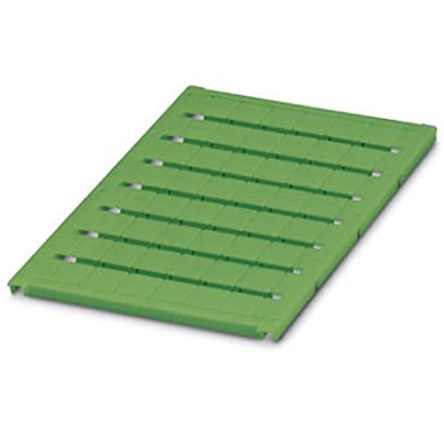 PHOENIX CONTACT UC-TM 10 GN Marker für Klemmen, 10.2mm für Klemmenbreite, 9.6 mm x 10.5 mm Schriftfeldgröße, 48 Einzelschilder, Grün, 10 Stück von PHOENIX CONTACT