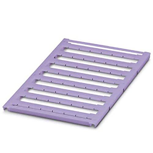 PHOENIX CONTACT UC-TMF 10 VT Marker für Klemmen, 10.2mm für Klemmenbreite, 9.6 mm x 5.1mm Schriftfeldgröße, 48 Einzelschilder, Violett, 10 Stück PHOENIX CONTACT UC-TMF 10 VT Marker für Klemmen, 10.2mm für Klemmenbreite, 9.6 mm x 5.1mm Schriftfeldgröße, 48 Einzelschilder, Violett, 10 Stück von PHOENIX CONTACT