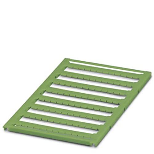 PHOENIX CONTACT UC-TMF 5 GN Marker für Klemmen, 5.2mm für Klemmenbreite, 4.6 mm x 5.1mm Schriftfeldgröße, 96 Einzelschilder, Grün, 10 Stück PHOENIX CONTACT UC-TMF 5 GN Marker für Klemmen, 5.2mm für Klemmenbreite, 4.6 mm x 5.1mm Schriftfeldgröße, 96 Einzelschilder, Grün, 10 Stück von PHOENIX CONTACT