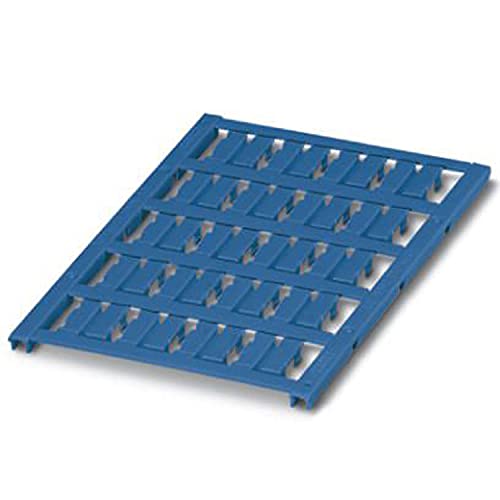 PHOENIX CONTACT UC-WMC 3.1 (15X4) BU Leitermarker, 1.9mm-3.1mm Kabeldurchmesserbereich, 15 mm x 4 mm Schriftfeldgröße, 20 Einzelschilder, Blau, 10 Stück von PHOENIX CONTACT