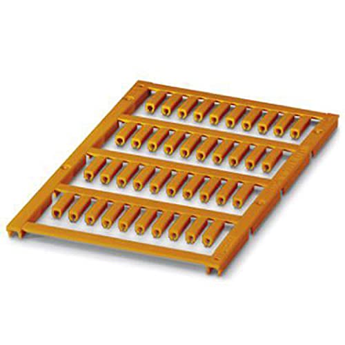 PHOENIX CONTACT UC-WMCO 1.6 (12X3) OG Leitermarker, 1.3mm-1.6 mm Kabeldurchmesserbereich, 12mm x 3mm Schriftfeldgröße, 40 Einzelschilder, Orange, 10 Stück von PHOENIX CONTACT