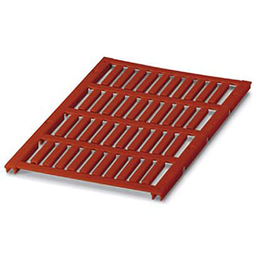 PHOENIX CONTACT UC-WMCO 1.6 (21X3) RD Leitermarker, 1.3mm-1.6 mm Kabeldurchmesserbereich, 21mm x 3mm Schriftfeldgröße, 40 Einzelschilder, Rot, 10 Stück von PHOENIX CONTACT