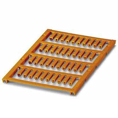 PHOENIX CONTACT UC-WMCO 2.1 (12X3) OG Leitermarker, 1.6 mm-2.1mm Kabeldurchmesserbereich, 12mm x 3mm Schriftfeldgröße, 40 Einzelschilder, Orange, 10 Stück von PHOENIX CONTACT