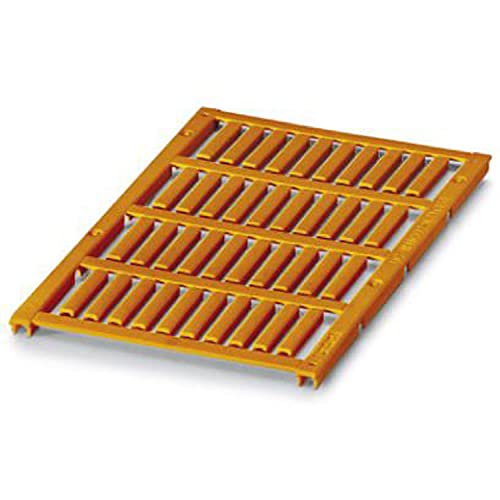 PHOENIX CONTACT UC-WMCO 2.9 (21X3.5) OG Leitermarker, 2.1mm-2.9mm Kabeldurchmesserbereich, 21mm x 3.5mm Schriftfeldgröße, 40 Einzelschilder, Orange, 10 Stück von PHOENIX CONTACT
