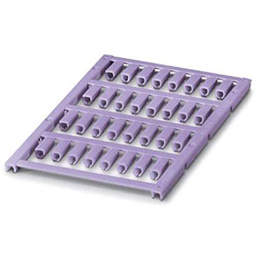 PHOENIX CONTACT UC-WMCO 3.6 (12X4.5) VT Leitermarker, 2.9mm-3.6 mm Kabeldurchmesserbereich, 12mm x 4.5mm Schriftfeldgröße, 32 Einzelschilder, Violett, 10 Stück von PHOENIX CONTACT