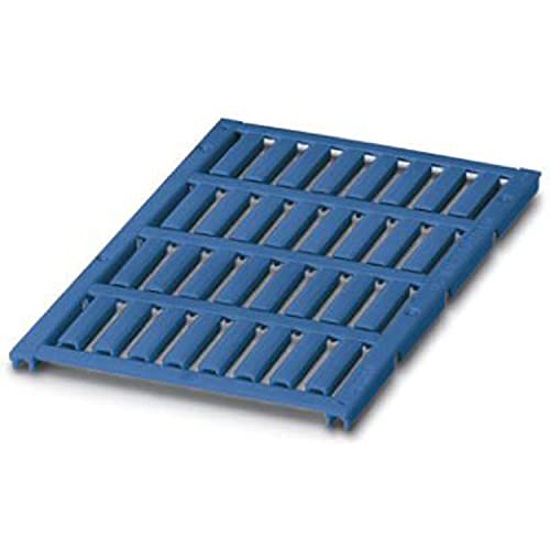PHOENIX CONTACT UC-WMCO 3.6 (21X4.5) BU Leitermarker, 2.9mm-3.6 mm Kabeldurchmesserbereich, 21mm x 4.5mm Schriftfeldgröße, 32 Einzelschilder, Blau, 10 Stück von PHOENIX CONTACT