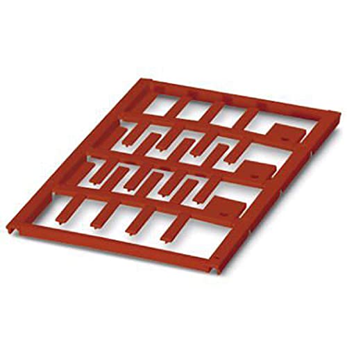 PHOENIX CONTACT UC-WMT (18X4) RD Kabelmarker, 0.6 mm-22mm Kabeldurchmesserbereich, 18 mm x 4 mm Schriftfeldgröße, 24 Einzelschilder, Rot, 10 Stück von PHOENIX CONTACT