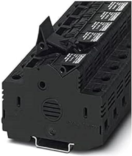 PHOENIX CONTACT UK 10,3 HESILED 1000V Sicherungsklemme mit Leuchtanzeige für G-Sicherungseinsatz 10,3 x 38 mm, 1.5 - 25 mm² Querschnitt, 16 - 4 AWG, 18 mm Breite, Schwarz, 10 Stück PHOENIX CONTACT UK 10,3 HESILED 1000V Sicherungsklemme mit Leuchtanzeige für G-Sicherungseinsatz 10,3 x 38 mm, 1.5 - 25 mm² Querschnitt, 16 - 4 AWG, 18 mm Breite, Schwarz, 10 Stück von PHOENIX CONTACT