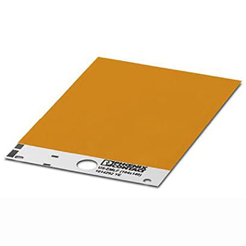 PHOENIX CONTACT US-EMLF (104X140) YE Kunststoffschild, 104 mm x 140mm Schriftfeldgröße, 1 Einzelschilder, Gelb, 10 Stück von PHOENIX CONTACT